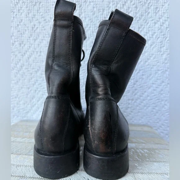 Frye Veronica Flex Combat Boot in Antique Brown Size 11 - Picture 6 of 9